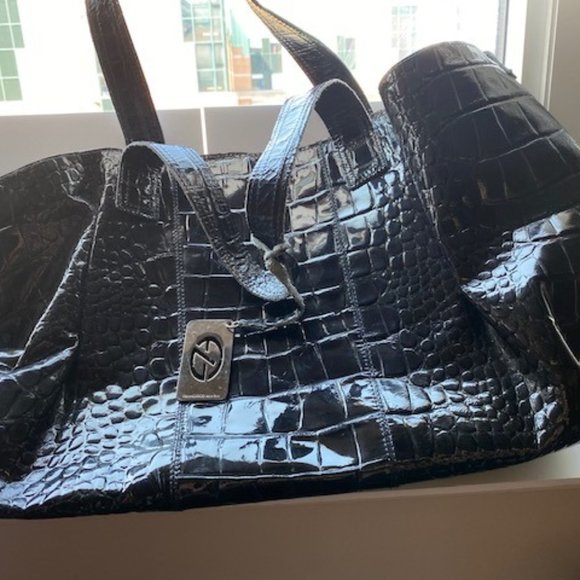 Francesco Biagia Handbags - Francesco Biasia Patent Crocodile Bag